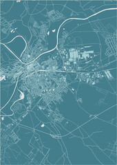 map of the city of Gyor, Hungary