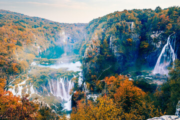 Autumn Waterfalls in Croatia - 509356017