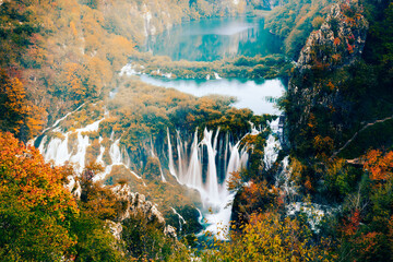 Autumn Waterfalls in Croatia - 509356049