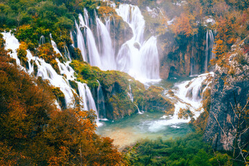 Autumn Waterfalls in Croatia - 509356233
