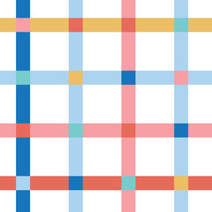 Seamless Repeat Pattern Modern Multi Color Check Mix Graphic Bold Pattern