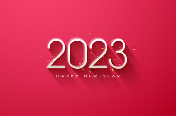 Fototapeta na wymiar 2023 Happy New Year Background Illustration