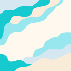 Vintage abstract modern illustration background poster waves vector banner blue