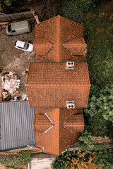 Maison automne par drone 