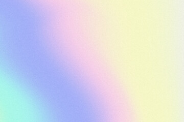 Iridescent gradient. Vivid rainbow colors. Digital noise, grain. Abstract y2k background. Vaporwave 80s, 90s style. Wall, wallpaper, print. Minimal, minimalist. Blue, turquoise, yellow, pink, purple