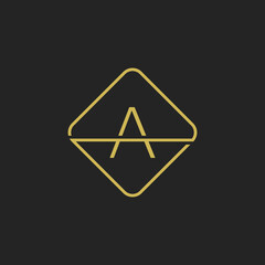 Initial letter A logo design template square element. A letter logo design Vector illustration.