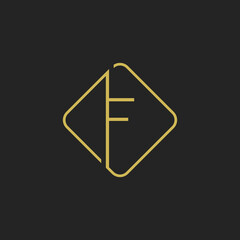 Initial letter F logo design template square element. F letter logo design Vector illustration.