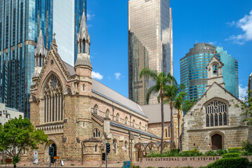 Cathedral of St Stephen in Brisbane, Australia - obrazy, fototapety, plakaty