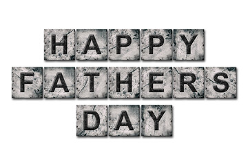 Happy Father's Day. Words on stone blocks. Isolated on white background. Holidays.