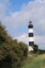 Phare de Chassiron sur l'île d'Oléron, phare rayé blanc et noir