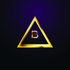 Premium luxury Vector elegant gold and  font Letter B Template for company logo with monogram element 3d Design