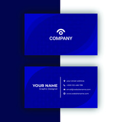 blue gradient stylish business card design