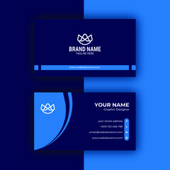 blue elegant and professional business card