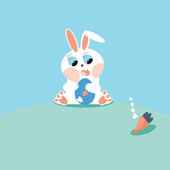 bunny with a carrot