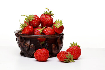 delicious fresh strawberry in the studio