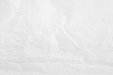 White color creased paper tissue background texture, wrinkled tissue paper texture.