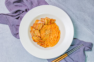 korean style spicy noodle, 'bibimmyeon'