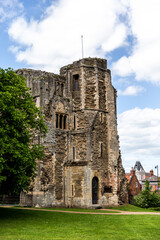 Fototapeta na wymiar Medieval Gothic castle in Newark on Trent, near Nottingham, Nottinghamshire, England, UK.