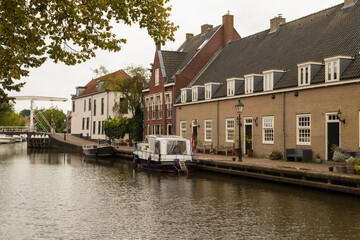 Former barracks for French soldiers and canal housesin the center of the picturesque town of Oudewater.