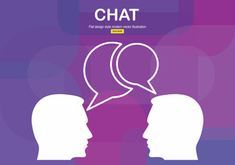 Chat vector icon.vector illustration design