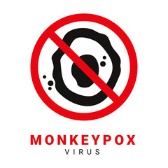 Vector icon of monkeypox virus.