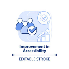 Fototapeta na wymiar Improvement in accessibility light blue concept icon. Mobility as service value abstract idea thin line illustration. Isolated outline drawing. Editable stroke. Arial, Myriad Pro-Bold fonts used