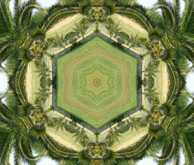 Kaleidoscope in Light Green and Soft Green