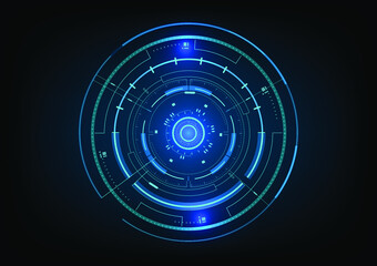 Abstract circle pattern background digital hi-tech