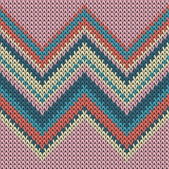 Woolen zig zal lines knitting texture geometric - obrazy, fototapety, plakaty