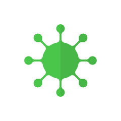 Virus flat vector icon