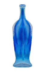 blue brown glass bottle with bottom background without seams for a quest or message