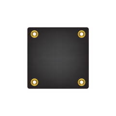 Fototapeta premium Square tag price or label with eyelets realistic vector illustration isolated.