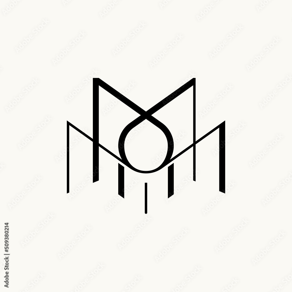 Poster unique and simple letter or word mm line thin font like wing, pattern precision image graphic icon l