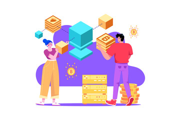 Connecting blocks in blockchain technology