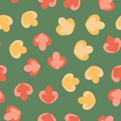 Seamless pattern with abstract shapes. Simple colored doodles