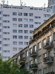 Fototapeta na wymiar buildings in Warsaw, Poland