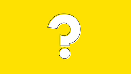 question mark symbol (yellow/white)