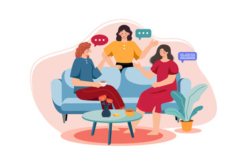 Woman’s Day Illustration concept. Flat illustration isolated on white background