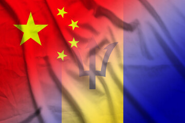 China and Barbados state flag international negotiation BRB CXR
