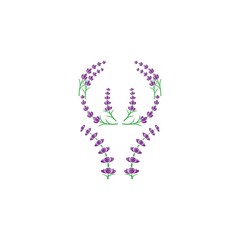 Fresh Lavender flower logo vector
