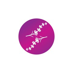 Fresh Lavender flower logo vector