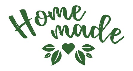 Home made stamp with house and plant illustration	
