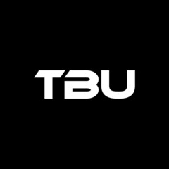 TBU letter logo design with black background in illustrator, vector logo modern alphabet font overlap style. calligraphy designs for logo, Poster, Invitation, etc.