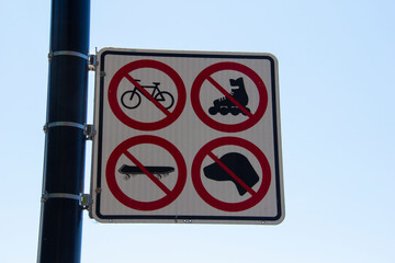 no bicycles, no dogs sign