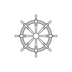 Steering wheel icon vector set. seafaring illustration sign collection. sailor symbol or logo.