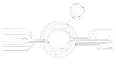 Obraz premium Engineering, tech, futuristic pattern. High technology concept. Abstract scientific digital circle. Representation of engineering technologies. Button click design.