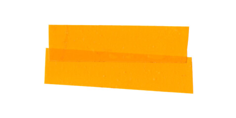 Zwei Streifen Klebeband in orange mit Textfreiraum