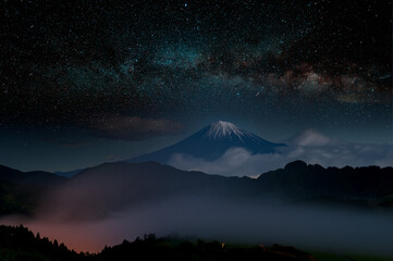 星景と富士山