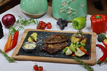 meat with vegetables