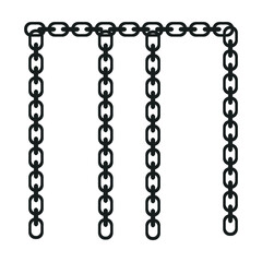 Fototapeta na wymiar chain links. In the vector version the illustration. on white background